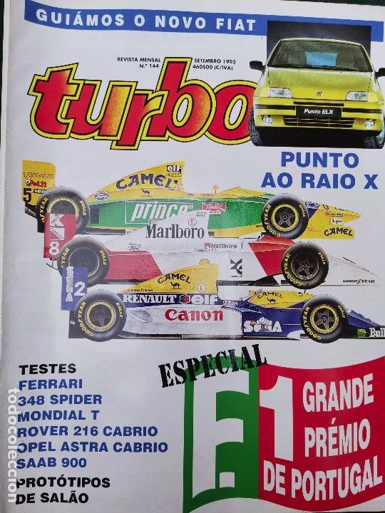 Coches: 1993 REVISTA TURBO - ESPECIAL PRIMERO GRANDE PREMIO F1 PORTUGAL - FERRARI 348 SPIDER