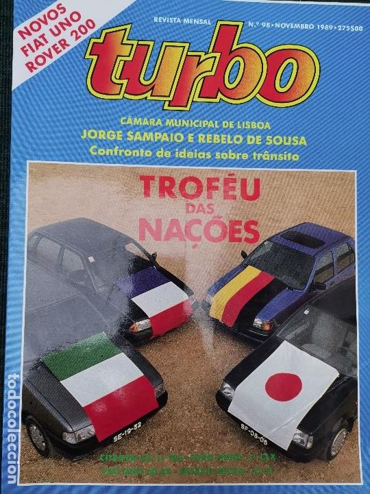 Coches: 1989 REVISTA TURBO - GP DE ESPANA - RALLYE DE IT&Aacute;LIA - FORD FIESTA XR2 I - FIAT UNO 60 SX