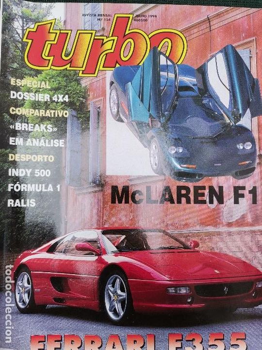 Coches: 1994 REVISTA TURBO - DOSSIER 4X4 - FERRARI F355 - RALIS - INDY 500 - FORMULA 1