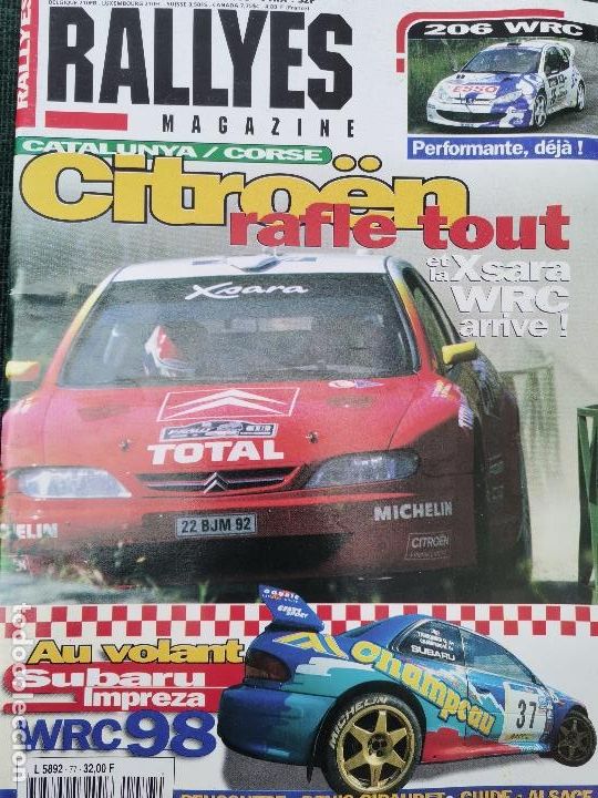 Coches: 1999 REVISTA RALLYES MAGAZINE - CATALUNYA CORSE - SUBARU IMPRESA WRC 1998