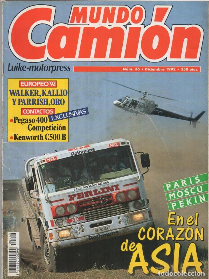 Coches: Revista Mundo Cami&oacute;n n&ordm;36 Diciembre 1992 - PARIS MOSCU PEKIN - EN EL CORAZON DE ASIS