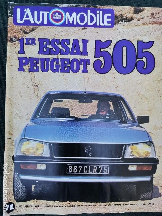 Coches: 1979 REVISTA L`AUTOMOBILE - PRIMERO ENSAIO PEUGEOT 505 - BMW M1 - MITSUBISHI COLT