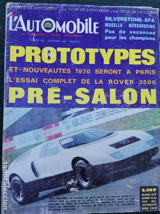 Coches: 1969 REVISTA L`AUTOMOBILE - ENSAIO COMPLETO ROVER 3500 - NOVIDADES 1970 - SILVERSTONE - SPA