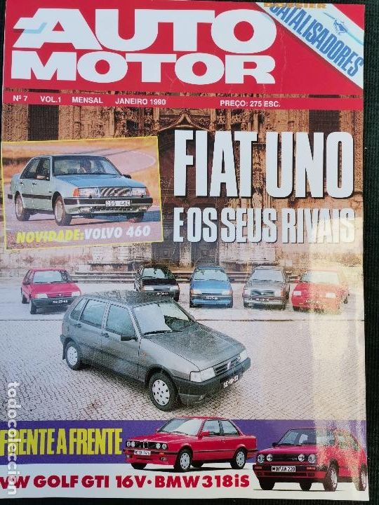 Coches: 1990 REVISTA AUTO MOTOR - VOLVO 460 - VW GOLF GTI VS BMW 318 IS - FIAT UNO E LOS RIVALES