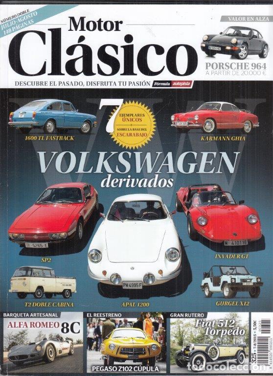 Coches: REVISTA MOTOR CL&Aacute;SICO N&ordm; 325 A&Ntilde;O 2015. DOSSIER: VW APAL, T2 PICK UP Y GURGEL.PRU: ROMEO 8C BARQUETTA