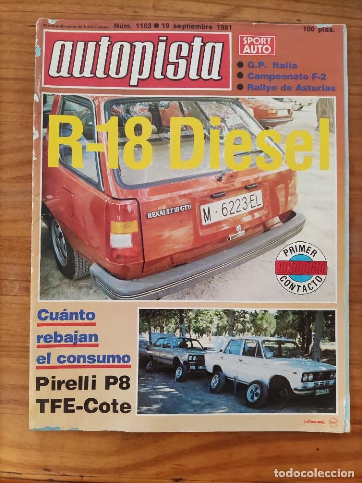 LRM N°13 REVISTA AUTOPISTA NÚMERO 1163 - 19 SEPTIEMBRE1981 (Coches y Motocicletas Antiguas y Clásicas - Revistas de Coches)