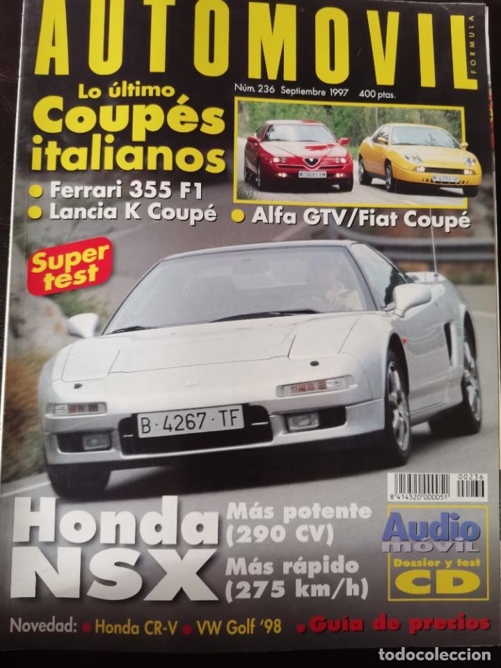 Coches: 1997 REVISTA AUTOMOVIL - HONDA NSX - FERRARI 355 F1 - ALFA GTV - FIAT COUP&Eacute; - RALLY NUEVA ZELANDA