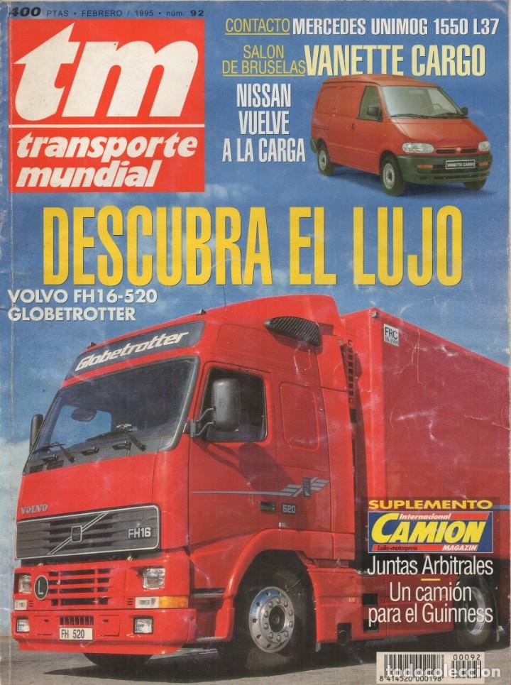 Autos: Revista TM Transporte Mundial n&ordm;92 Mayo 1995 - VOLVO FH16-520 GLOBETROTTER