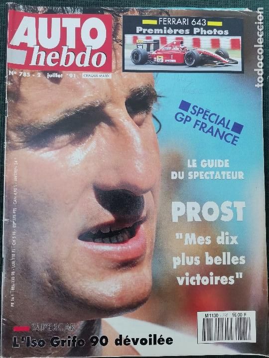 Coches: 1991 REVISTA AUTO HEBDO - ALAIN PROST - RALLY NOVA ZELANDIA - JAGUAR XJ-R 4.0 VS MERCEDES 500E