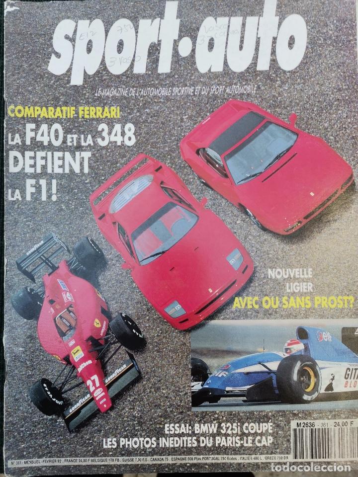 Coches: 1992 REVISTA SPORT AUTO - COMPARATIVO FERRARI F40 VS 348 - ENSAIO BMW 325I COUPE - MAZDA RX7