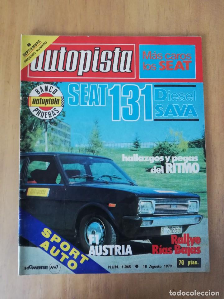 Coches: Autopista n&ordm; 1065 (18/08/1979) - Seat 131 Diesel SAVA - Seat Ritmo - Volkswagen Jetta - 131 1200