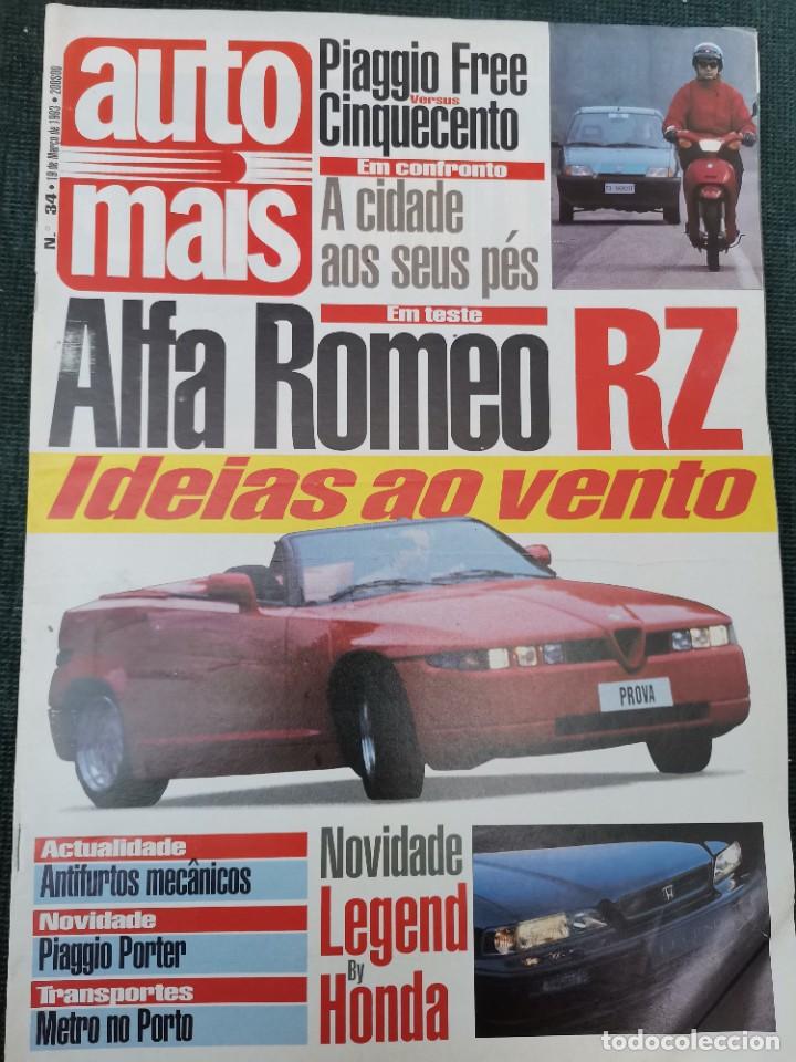 Coches: 1993 REVISTA AUTO MAIS - ROAD TEST ALFA ROMEO RZ - HONDA LEGEND