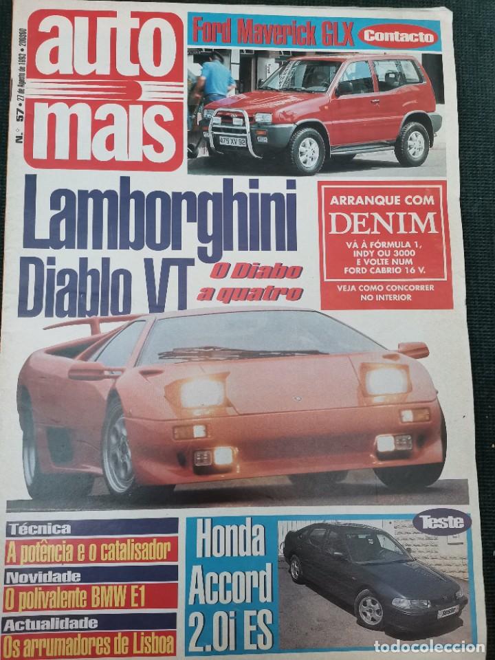 Coches: 1993 REVISTA AUTO MAIS - LAMBORGHINI DIABLO VT - HONDA ACCORD 2.0I ES - BME E1