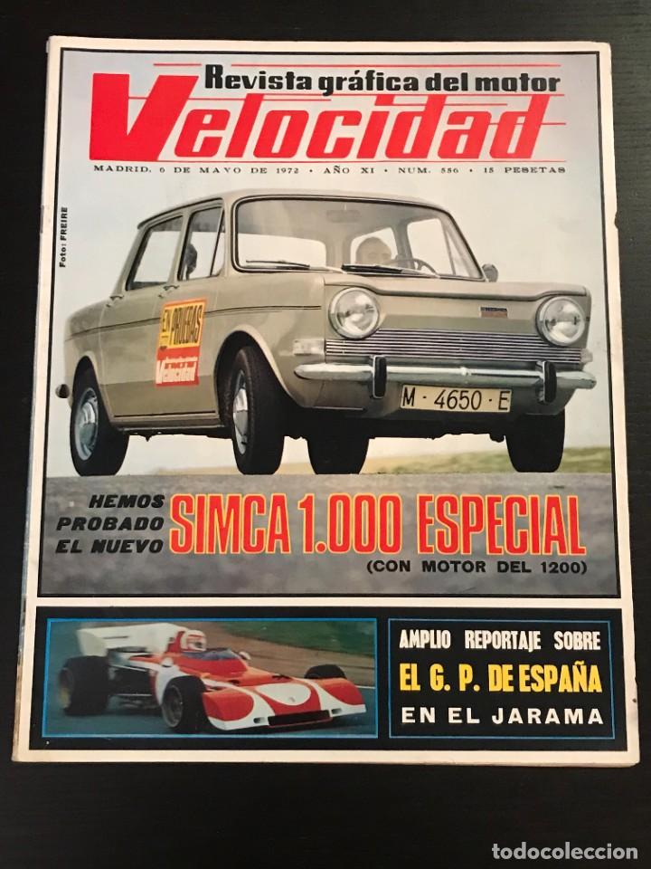 Coches: VELOCIDAD N&ordm; 556 - SIMCA 1000 ESPECIAL EBRO MOTOR IBERICA LAMBORGHINI COUNTACH F-1430 GP ESPA&Ntilde;A F1