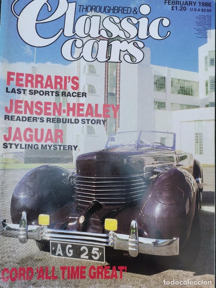Coches: 1986 REVISTA THOROUGHBRED CLASSIC CARS - FERRARI - JENSEN HEALEY - JAGUAR - CORD