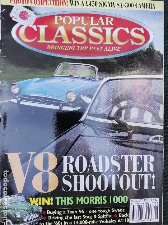 Coches: 1995 REVISTA POPULAR CLASSICS - SUNBEAM V8 - MGB V8 - SAAB 96 - TRIUMPH STAG & SPITFIRE