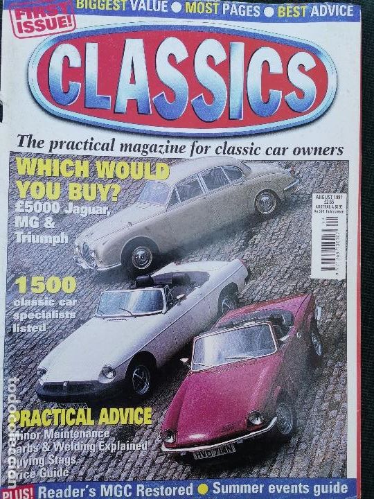 Coches: 1997 REVISTA CLASSICS - JAGUAR - MG - TRIUMPH - 1500 CLASSIC CARS LISTED - MGC RESTORED