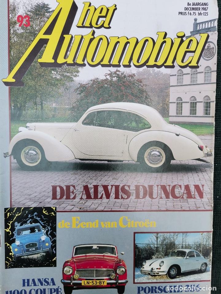 Coches: 1987 REVISTA AUTOMOBIEL - ALVIS DUNCAN - CITROEN 2CV 6 - HANSA 1100 COUPE - PORSCHE 356