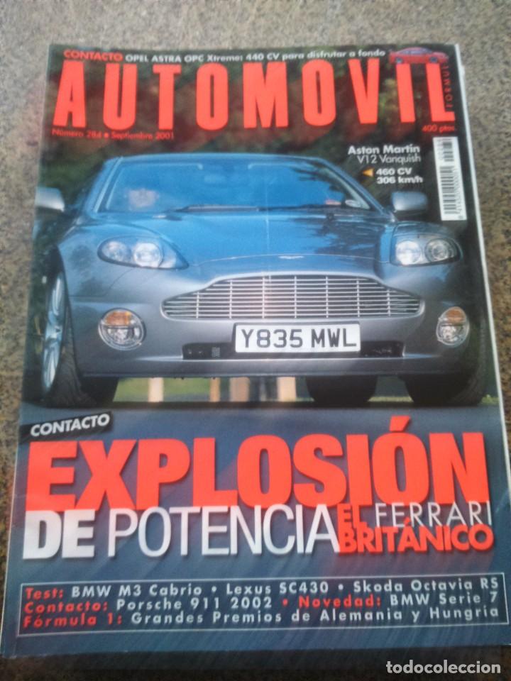 Auto: REVISTA AUTOMOVIL -- N&ordm; 284 -- 2001 -- ASTON MARTIN V12 VANQUISH / FERRARI / BMW M3 CABRIO --