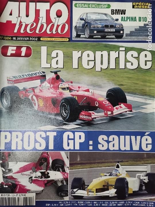 Coches: 2002 REVISTA AUTO HEBDO - ENSAIO BMW ALPINA D10 - FORMULA 1