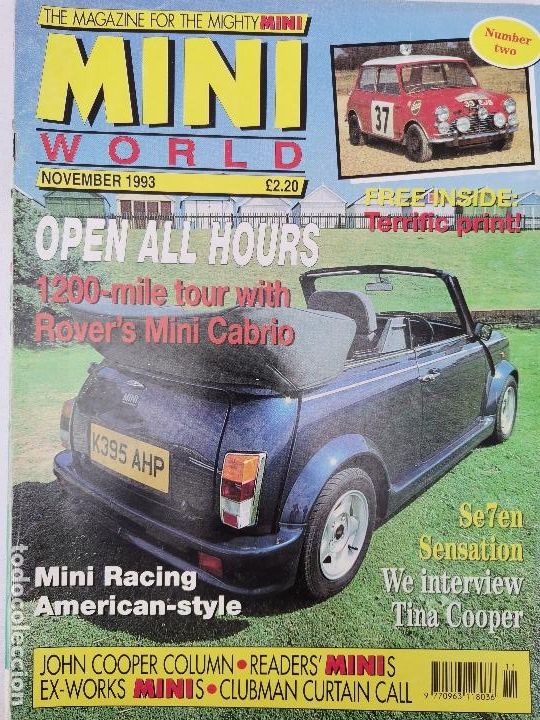 Coches: NOVEMBER 1993 REVISTA MINI WORLD - ROVER MINI CABRIO - EX WORKS MINI`S