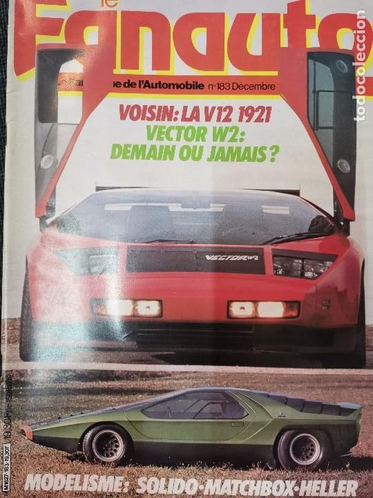 Coches: 1983 REVISTA LE FANAUTO - VOISIN LA V12 1921 - VECTOR W2 - MODELISMO SOLIDO - MATCHBOX