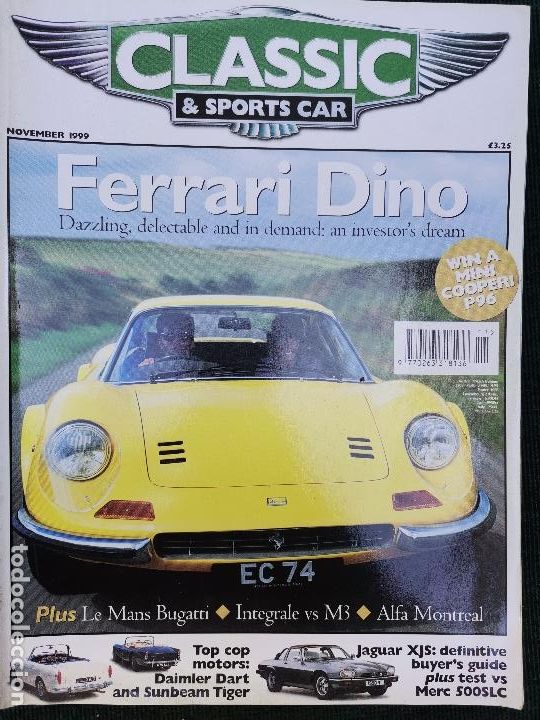 Coches: 1999 REVISTA CLASSIC & SPORTS CAR - FERRARI DINO - DAIMLER DART - SUNBEAM TIGER - JAGUAR XJS