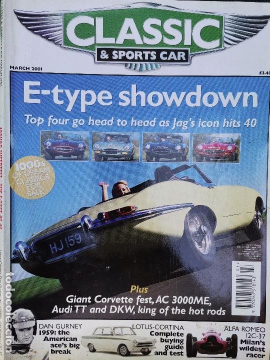 Coches: 2001 REVISTA CLASSIC & SPORTS CAR - JAGUAR E TYPE - DAN GURNEY 1959 - ALFA ROMEO 12C - 37