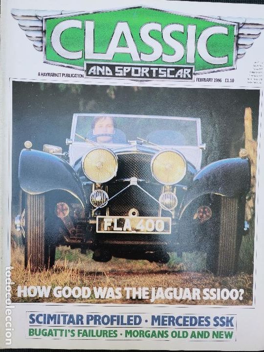 Coches: 1986 REVISTA CLASSIC & SPORTS CAR - JAGUAR SS100 - SCIMITAR - MERCEDES SSK - MORGAN - BUAGATTI