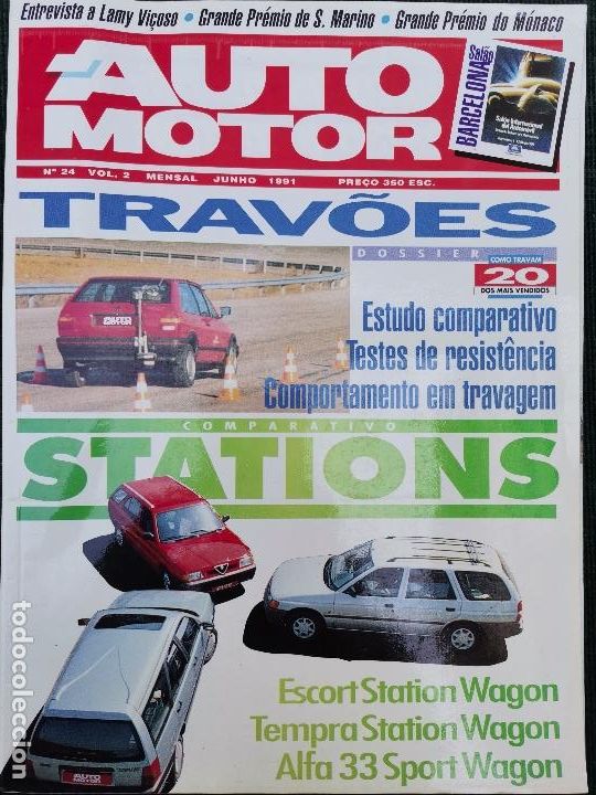 Coches: 1991 REVISTA AUTO MOTOR - COMPARATIVO STATIONS FORD - FIAT - ALFA ROMEO