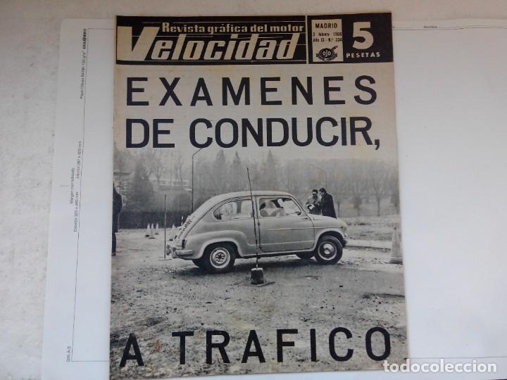 Coches: REVISTA VELOCIDAD N&ordm; 334 A&Ntilde;O 1968 - (Ex&aacute;menes de tr&aacute;fico, Seat 850, Montesa 68, Renault Alpine, Dod
