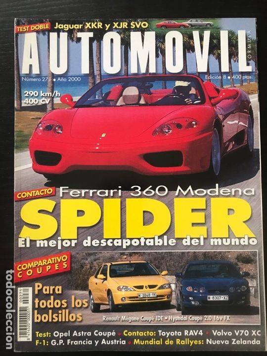 Coches: AUTOMOVIL N&ordm; 271 - JAGUAR XKR XJR SVO / OPEL ASTRA COUPE / HYUNDAI COUPE / RENAULT MEGANE COUPE