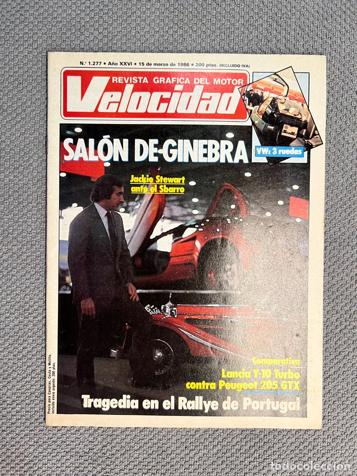 Coches: VELOCIDAD. Revista Gr&aacute;fica del Motor No.1277, FOTO SUMARIO, CONTRAPORTADA (a.1986)