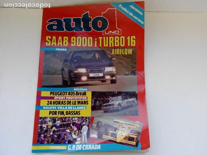Coches: REVISTA AUTO 1 N&ordm; 61 - PRUEBA BMW GS 80 Y GS 1000- PRUEBA SAAB 9000i TURBO AIRFLOW