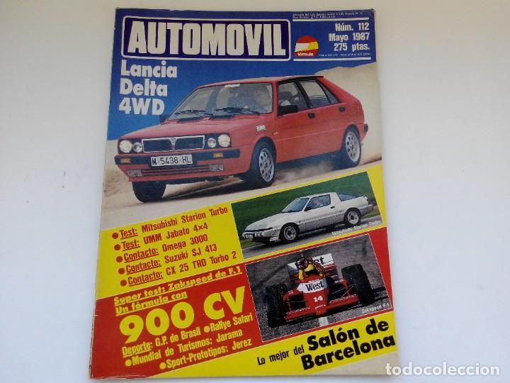 Autos: REVISTA AUTOMOVIL N&ordm; 112 A&Ntilde;O 1987- LANCIA DELTA HF 4WD-MITSUBISHI STARION TURBO- UMM JABATO