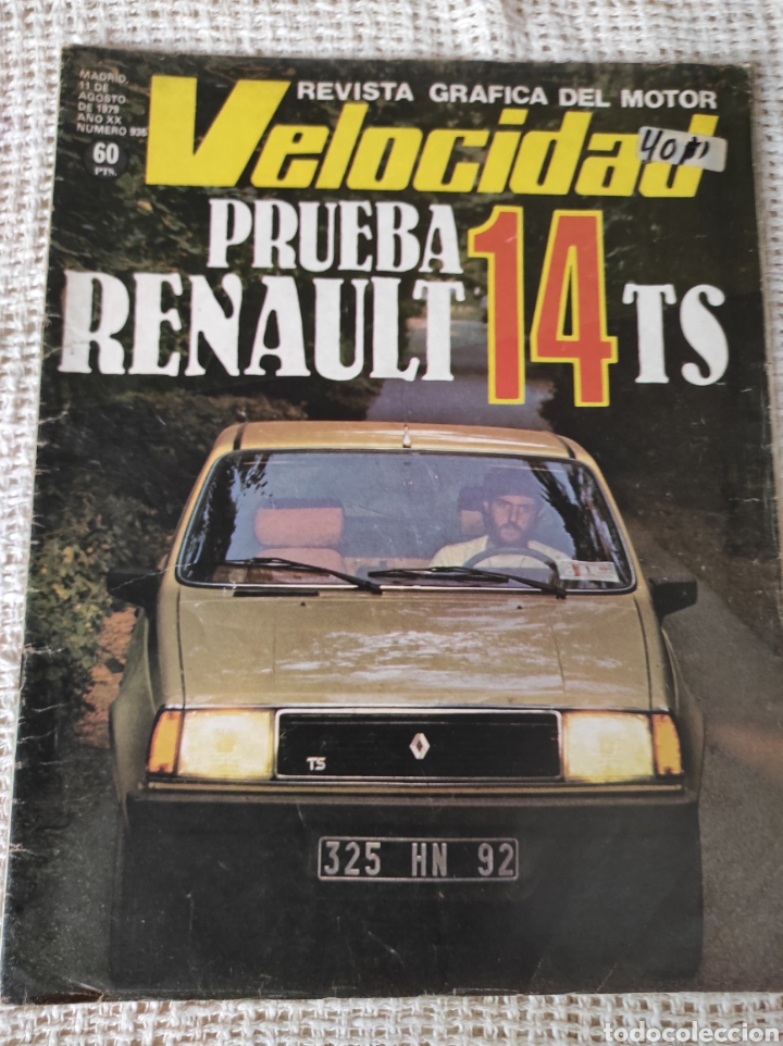 Auto: VELOCIDAD N&ordm; 935 A&Ntilde;O 1979 Prueba Renault 14 TS