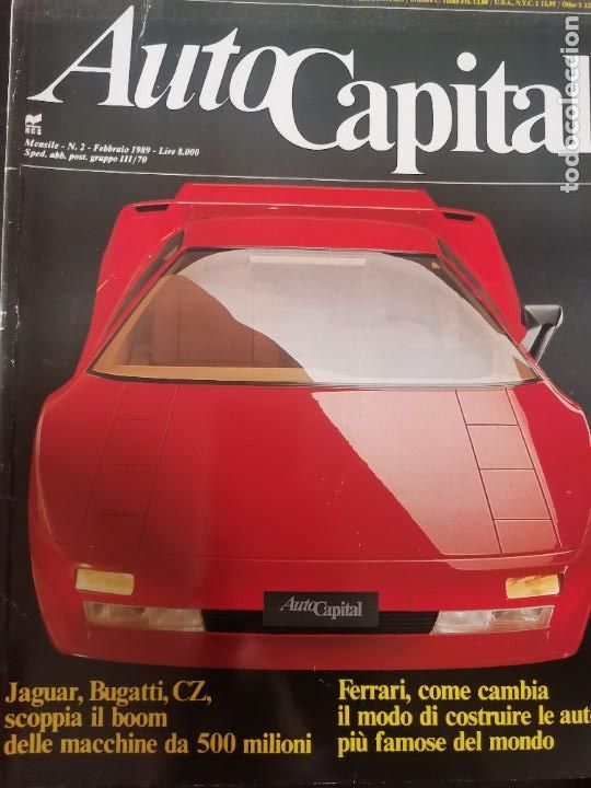 Coches: 1989 REVISTA AUTO CAPITAL - JAGUAR - BUGATTI - CZ - FERRARI