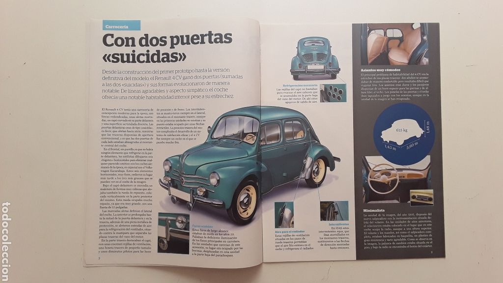 Coches: FASCICULO - RENAULT 4 CV - CLASICOS INOLVIDABLES - Foto 2