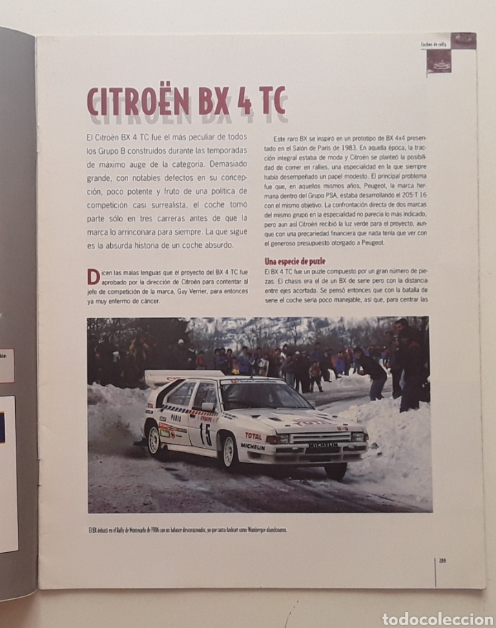 Coches: FASCICULO -CITROEN BX 4TC - RALLY COLECTION - Foto 1