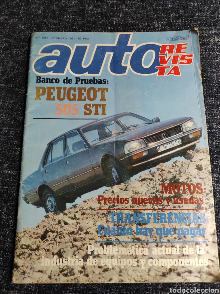 Coches: AUTO REVISTA N&ordm; 1218 ENERO 1981 BANCO DE PRUEBAS PEUGEOT 505 STI
