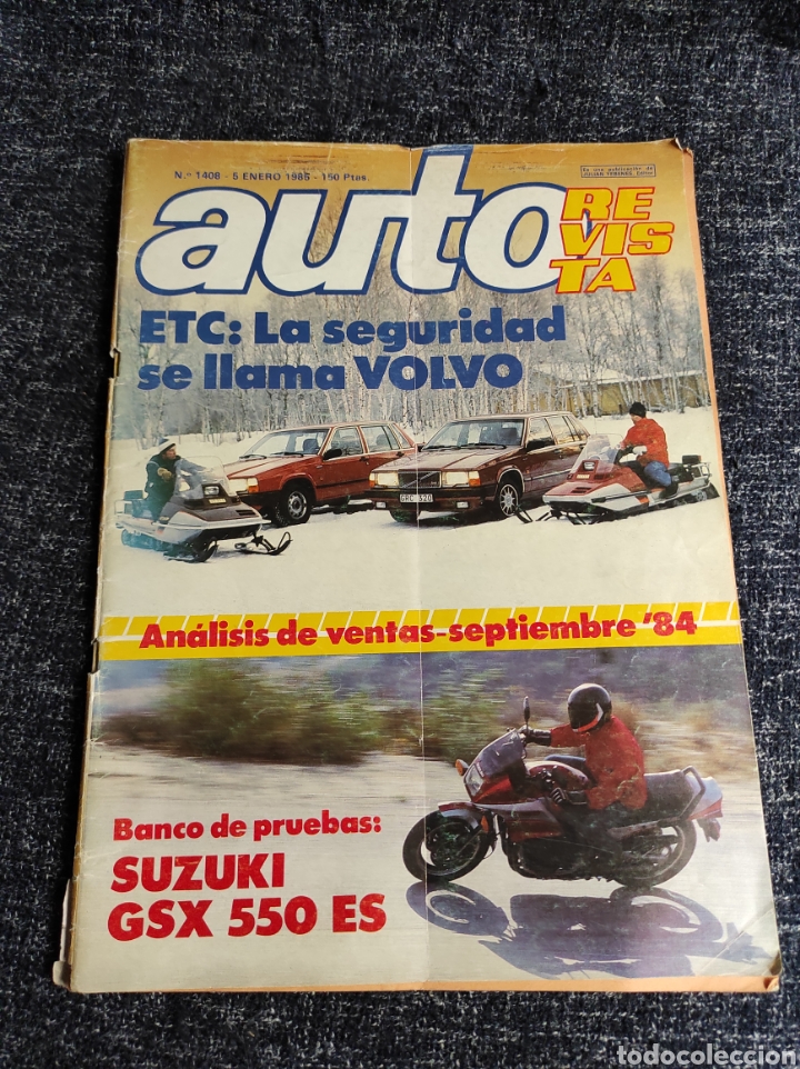 Auto: AUTO REVISTA N&ordm; 1408 ENERO 1985 BANCO DE PRUEBA: SUZIKI GSX 550 ES, LA SEGURIDAD SE LLAMA VOLVO
