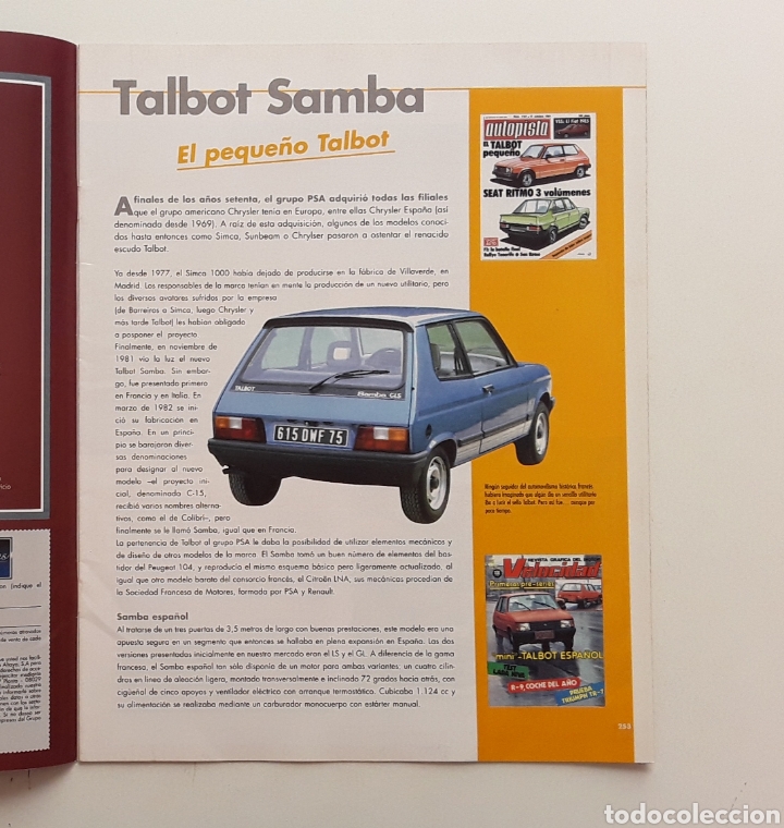 Coches: FASCICULO - TALBOT SAMBA GL- NUESTROS QUERIDOS COCHES - Foto 1