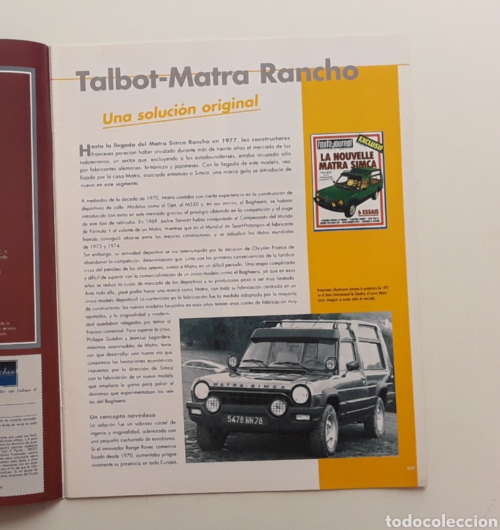 Coches: FASCICULO - TALBOT MATRA RANCHO- NUESTROS QUERIDOS COCHES - Foto 1