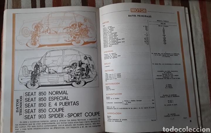 Coches: REVISTA AUTOMECANICA/ FEBRERO 1971 / N&ordm;18 / SEAT 850 LIBRO DE SERVICIO