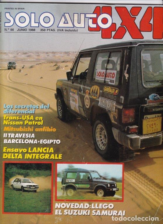 Coches: REVISTA SOLO AUTO 4X4 N&ordm; 66 A&Ntilde;O 1988. PRUEBA: LANCIA DELTA INTEGRALE. CONTACTO: MITSUBISHIS ANFIBIO.