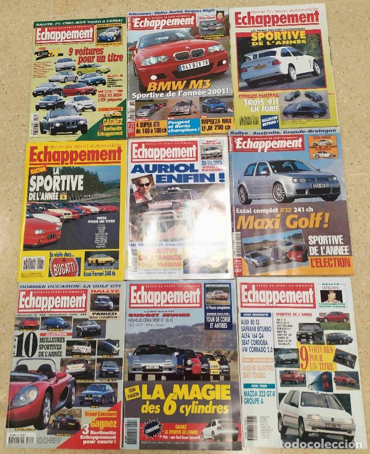 Voitures: Lote 9 revistas Echappement. Revue du sport automobile