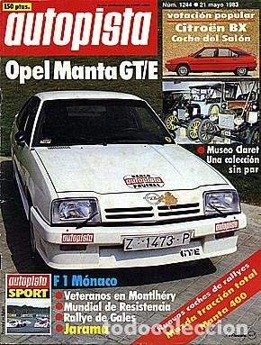 Coches: AUTOPISTA N&ordm; 1244 OPEL MANTA GT/E
