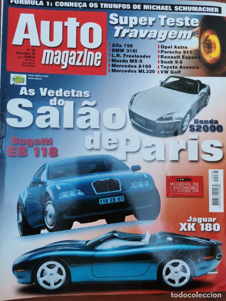 Coches: 1998 REVISTA AUTO MAGAZINE - HONDA S2000 - BUGATTI EB 118 - JAGUAR XK 180 - TESTE SUPER FRENAGEN