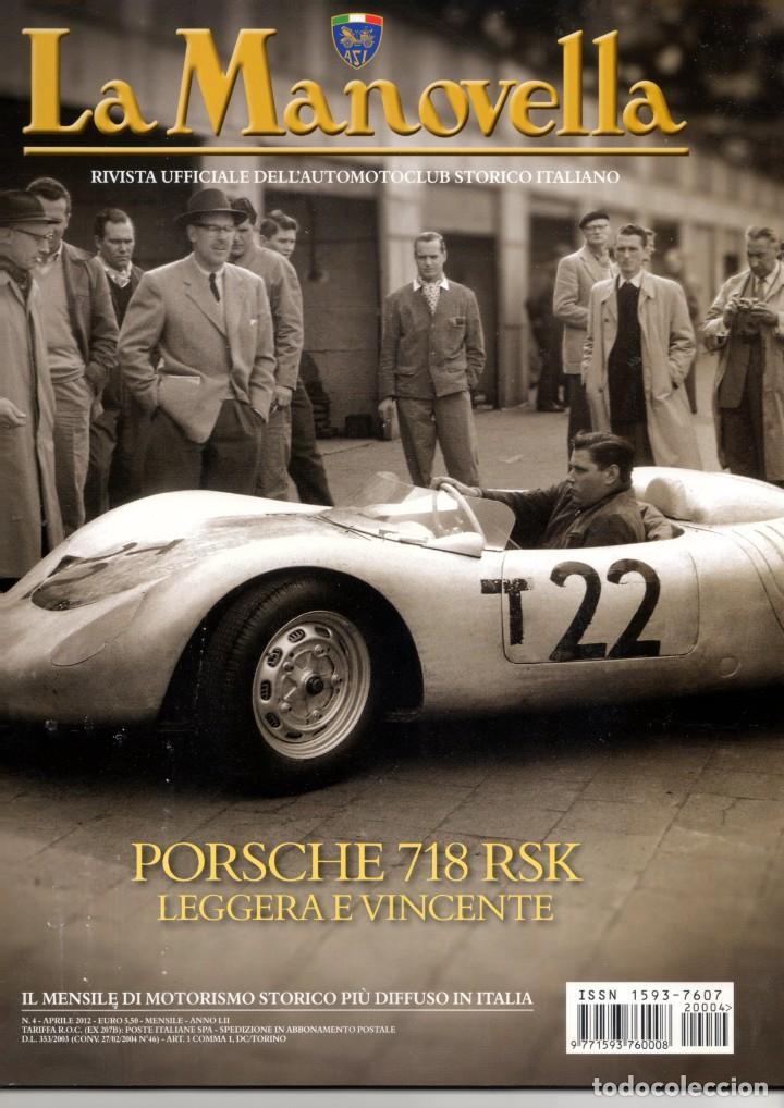Voitures: revista LA MANOVELLA 2012 No 4 Aprile ASI Auto Moto Storiche - en italiano