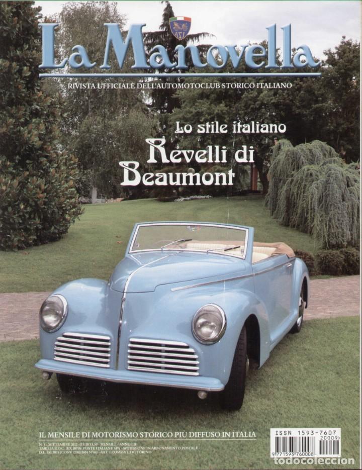 Coches: revista LA MANOVELLA 2012 No 9 Settembre ASI Auto Moto Storiche - en italiano